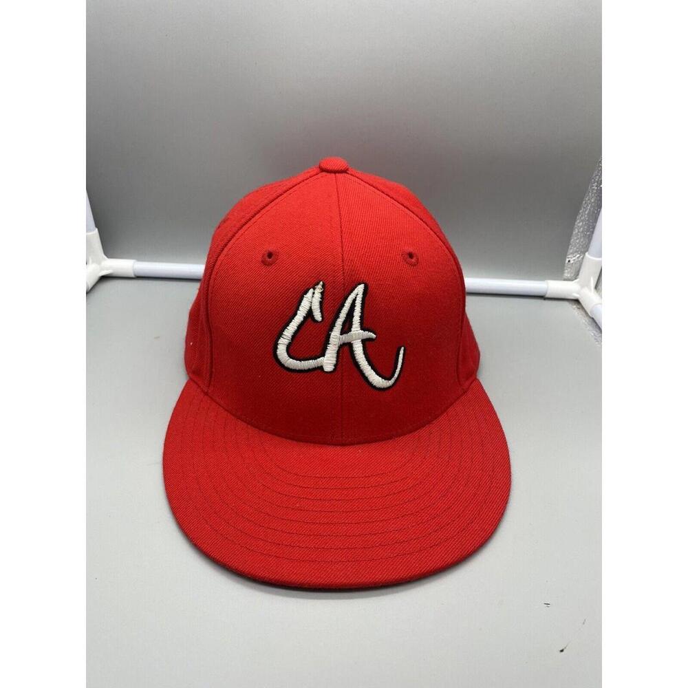 LA Dodgers Baseball Cap Hat Lid Red Snapback Lids 7 1/2 Wool